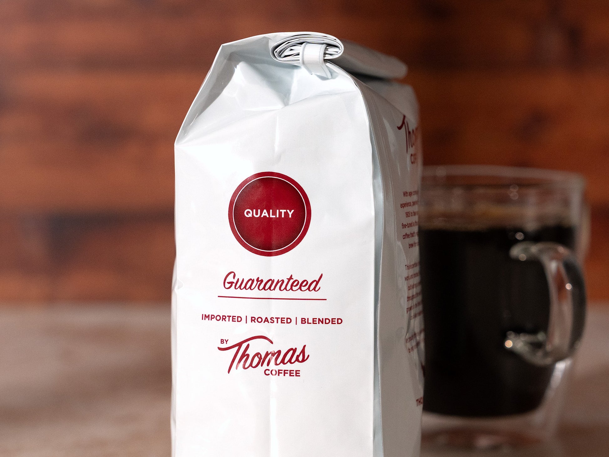 Thomas Coffee 12 oz Product Photo - Quality Side of Bag